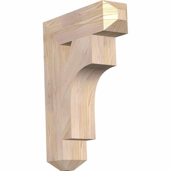 Ekena Millwork 5.5 in. x 30 in. x 22 in. Douglas Fir Westlake Craftsman Smooth Bracket