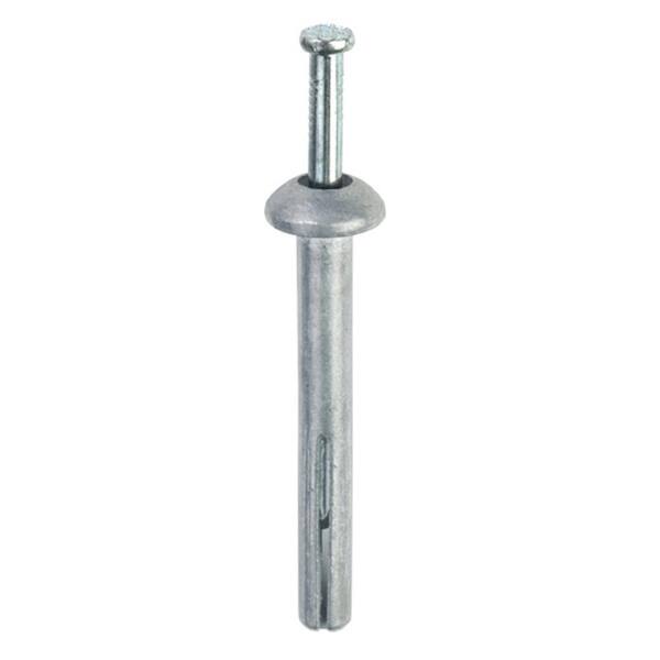 100 Flat Head 1/4 x 2-1/2 Split Drive Anchors Concrete Nail-In Hammer-In 03302 