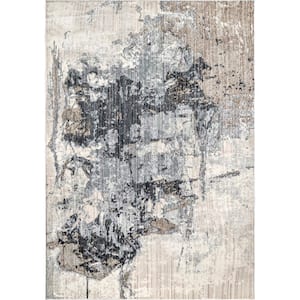 Rivera Abstract Gray 9 ft. x 12 ft. Area Rug
