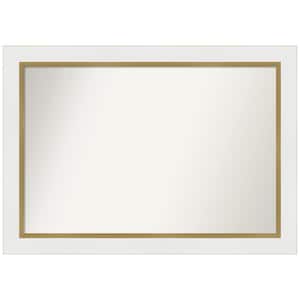 Eva White Gold 41.25 in. W x 29.25 in. H Non-Beveled Bathroom Wall Mirror in Gold, White