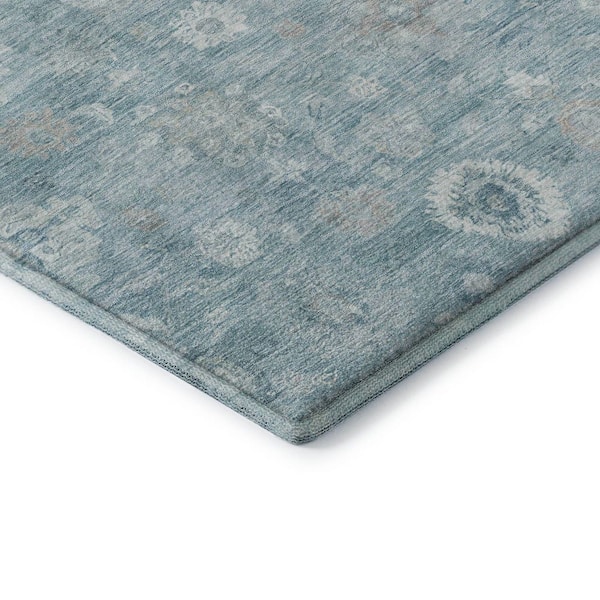 Mayfield Premium Machine Washable Abstract AMF1770 Blue 8 ft. x 10 ft. Area Rug