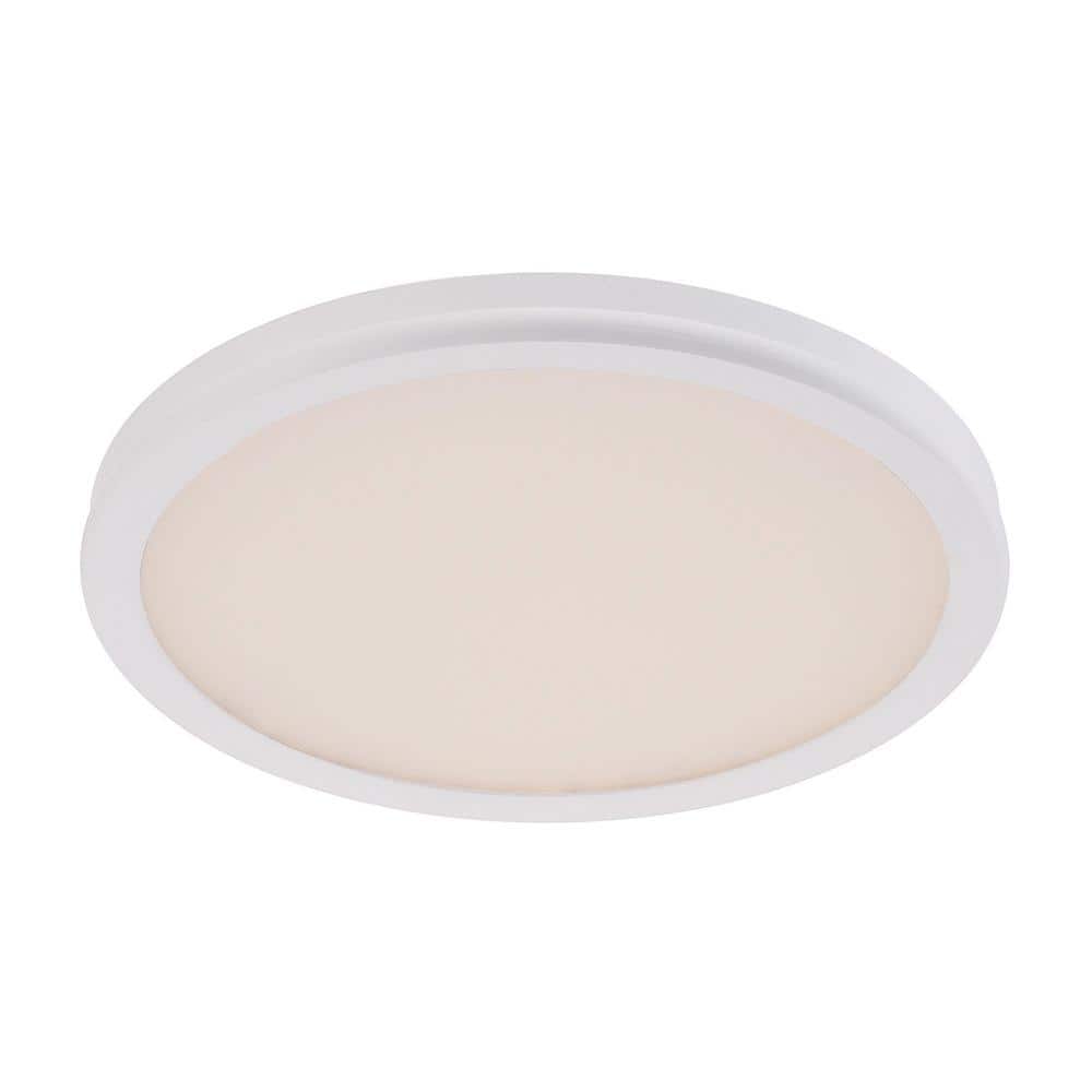 Geos White Glass LED Flush Mount Light