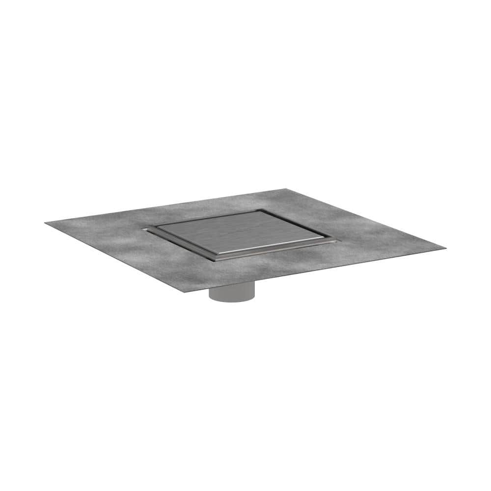 RainDrain Brilliance Stainless Steel Square Tileable Shower Drain Set with 8 in. Rough in Brushed Stainless Steel price history on PriceWatchPro