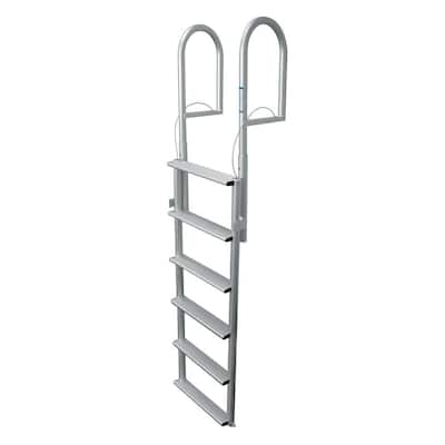 6 Rung Step Wide Lifting Aluminum Ladder