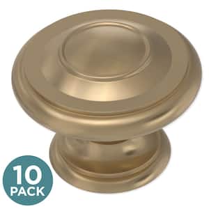 Harmon 1-3/8 in. (35 mm) Champagne Bronze Round Cabinet Knob (10-Pack)