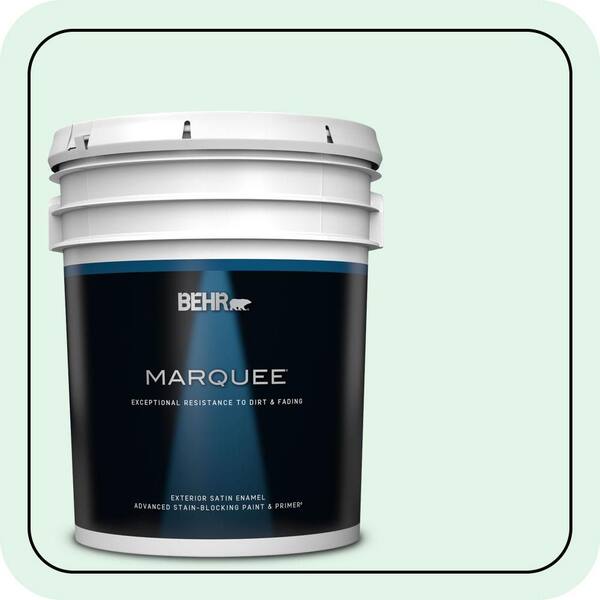 BEHR MARQUEE 5 gal. #470A-1 Window Pane Satin Enamel Exterior Paint & Primer