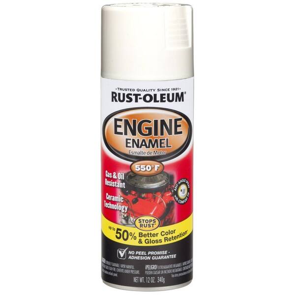 Rust-Oleum Automotive 12 oz. 550 Degree Gloss Universal White Ceramic Engine Enamel Spray Paint (Case of 6)
