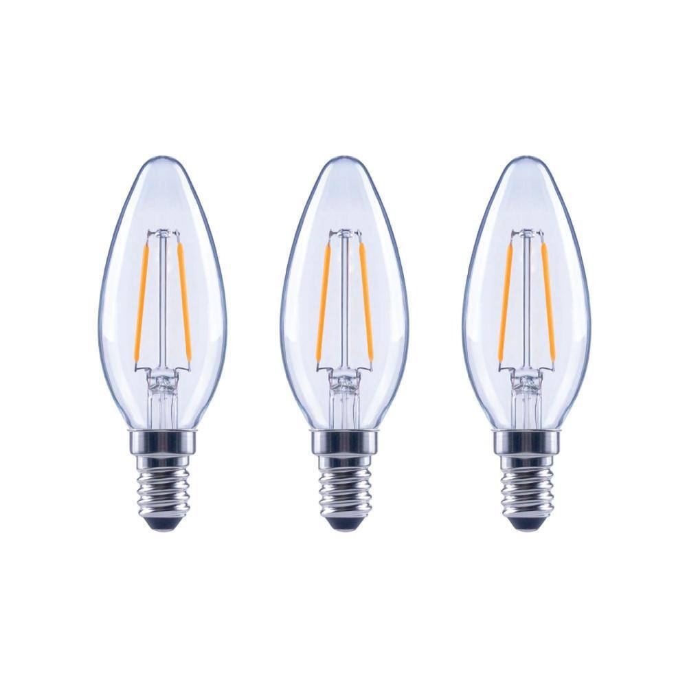 EcoSmart 100W Equivalent LED Edison Bulbs – B13 Candelabra Base, Bright White (12 Pack)