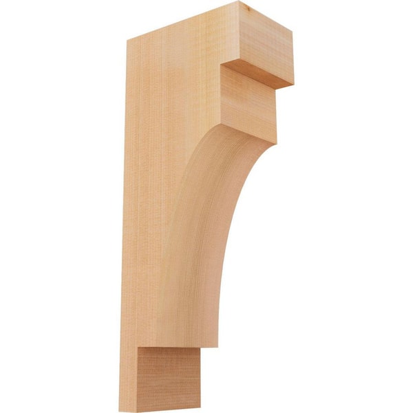 Ekena Millwork 3-1/2 in. x 6 in. x 14 in. Western Red Cedar Mediterranean Smooth Corbel