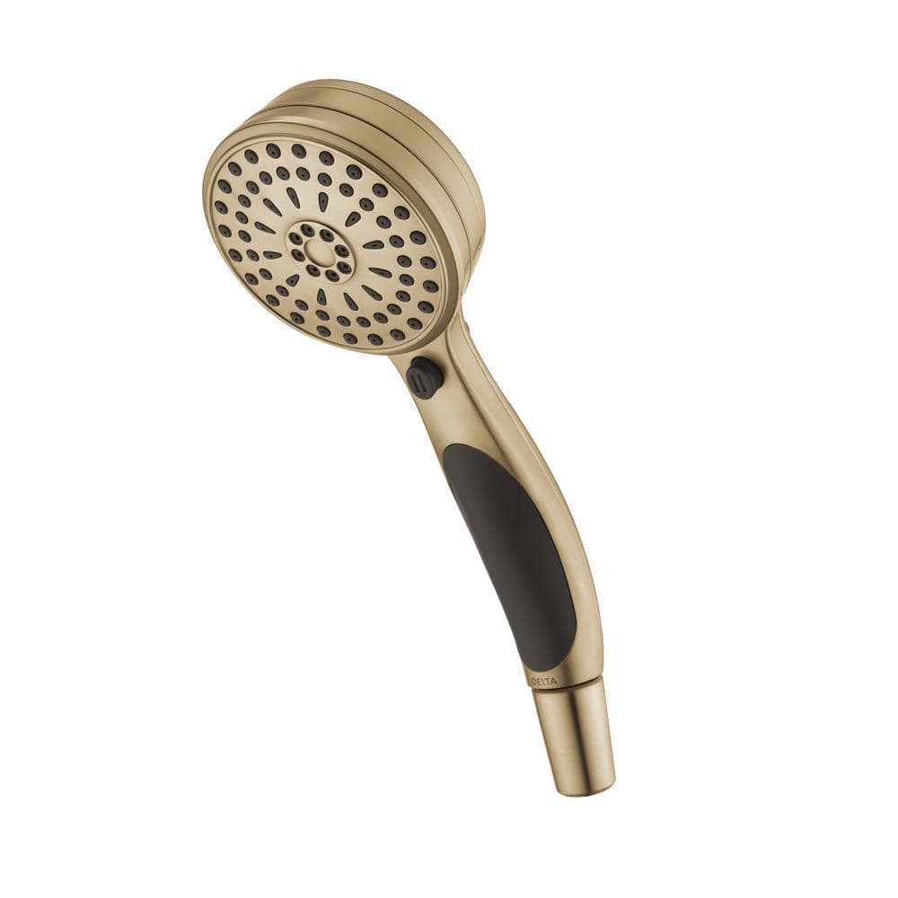 Delta ActivTouch 9Spray Patterns 1.75 GPM 3.75 in. Wall Mount Handheld Shower Head in Champagne