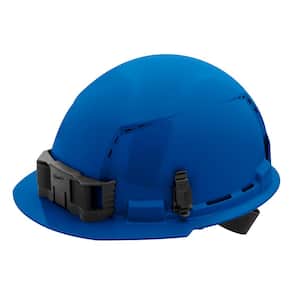 BOLT Blue Type 1 Class C Front Brim Vented Hard Hat with 4-Point Ratcheting Suspension (10-Pack)