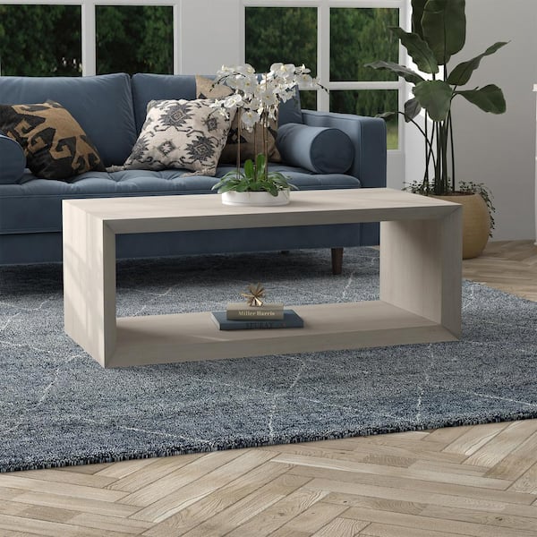 Meyer&Cross Osmond 48 in. Alder White Rectangle MDF Top Coffee