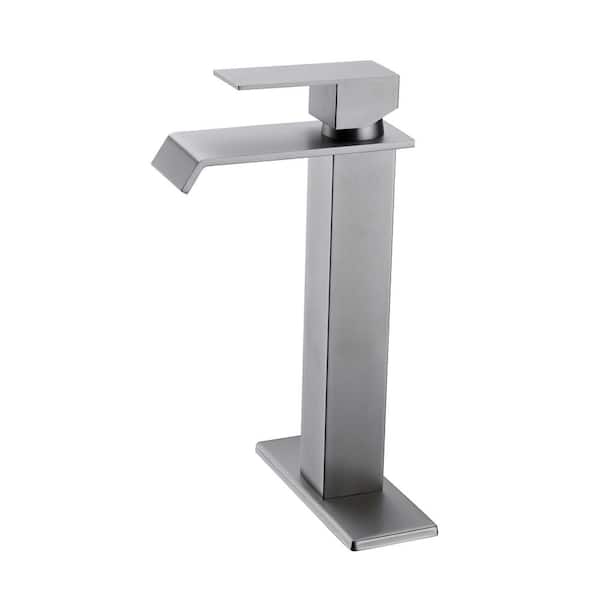 Tahanbath Titus Double Handle Wall Mounted Bathroom Faucet in Brushed Nickel