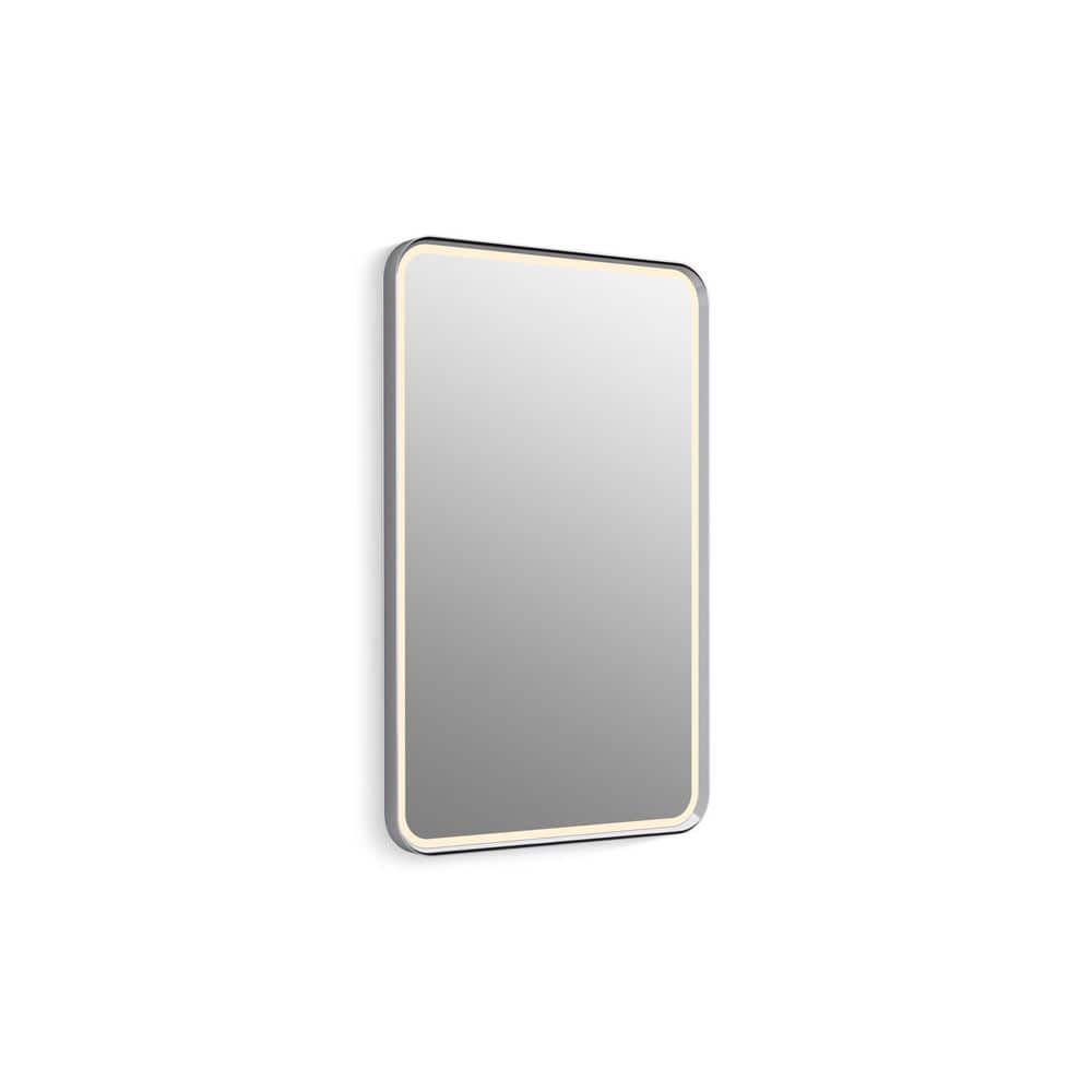 Essential Ultrabright 22 in. W x 34 in. H Rectangular Framed Wall Mount Bathroom Vanity Mirror in Polished Chrome price history on PriceWatchPro