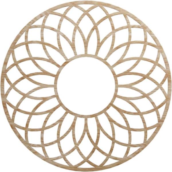 Ekena Millwork 22 in. x 8.5 in. x 0.375 in. Wood Medallion Moulding