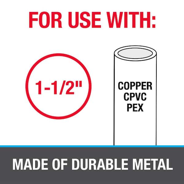 1-1/2 in. Copper 2-Hole Pipe Hanger Strap