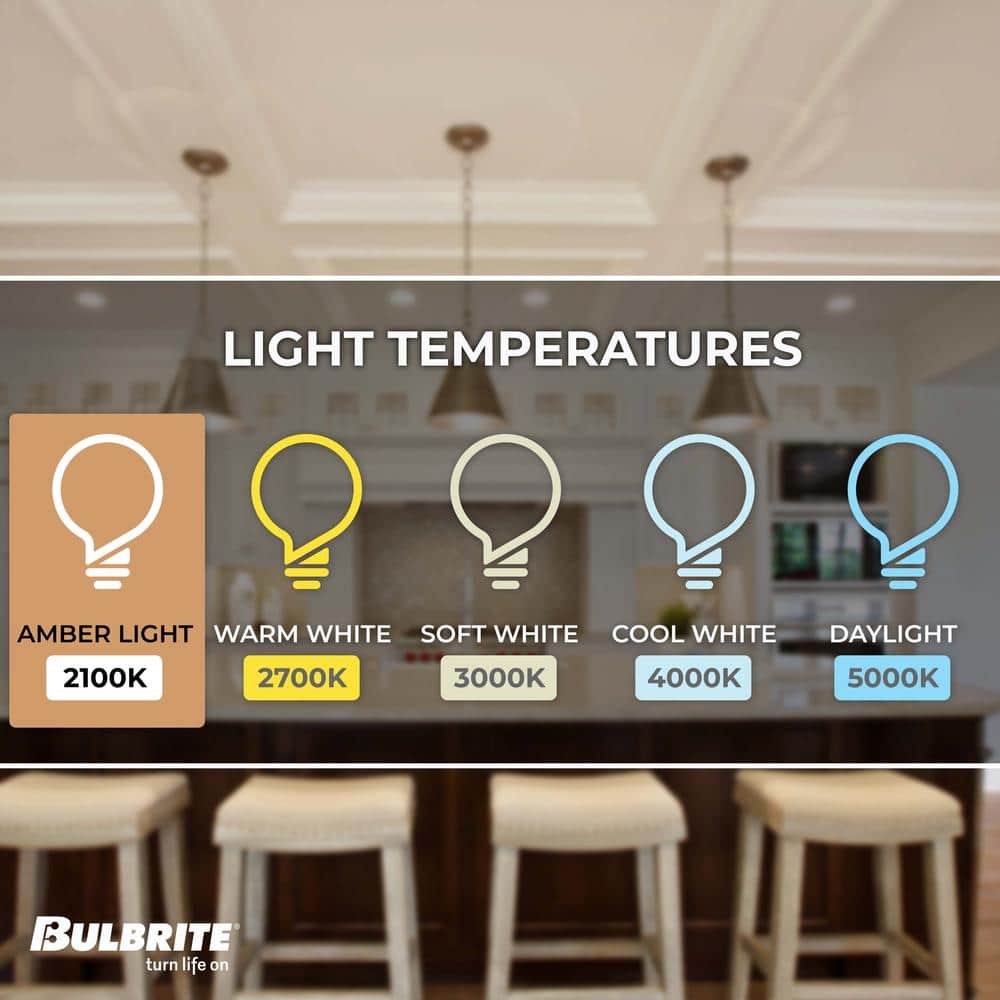 Amber 40 Watt Antique Dimmable Incandescent Light Bulb