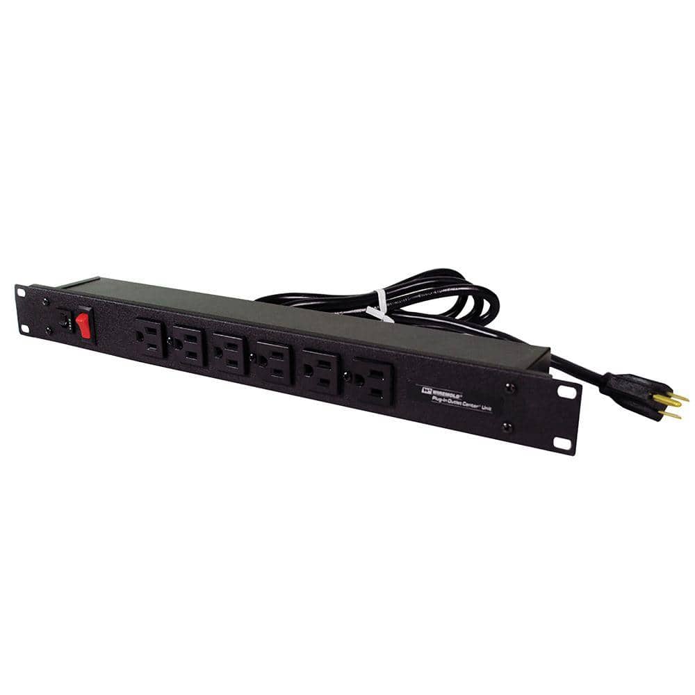 Wiremold 6-Outlet 15 Amp Rackmount Front Power Strip with Lighted On/Off Switch and 15 ft. Cord price history on PriceWatchPro