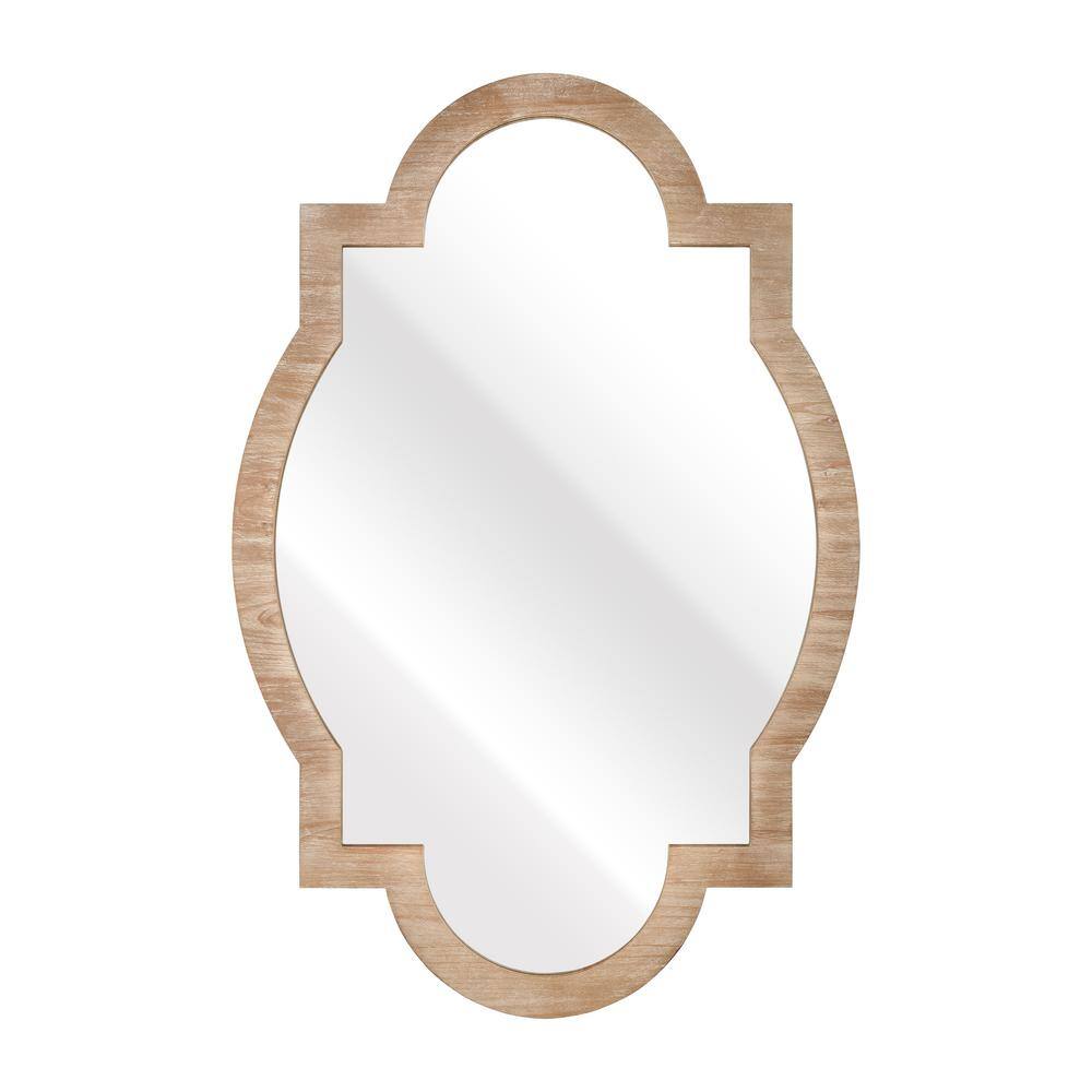Rimforest 30 in. W x 45 in. H Wood Wood Tone Wall Mirror HD-231025641 ...