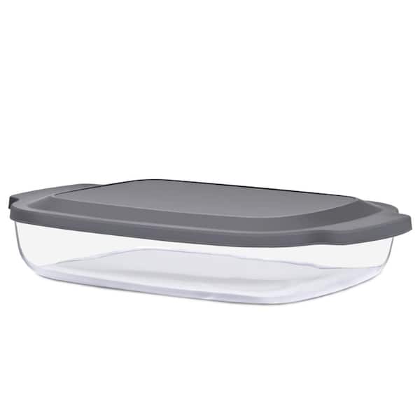 Sorbus 1-Pack Rectangular Glass Baking Dish Set with Lids, (119oz / 3.5L) - Freezer & Dishwasher Safe