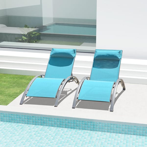 domi outdoor living Adjustable Chaise Lounge Set, All-Weather Outdoor Loungers with Stackable Design
