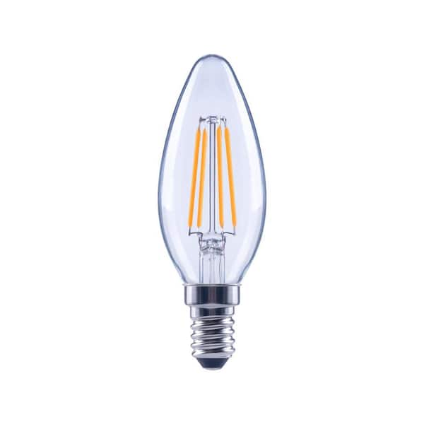 EcoSmart 60-Watt Equivalent B11 Dimmable ENERGY STAR Clear Glass ...