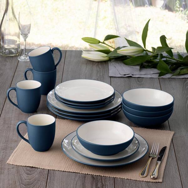 Noritake Colorwave Blue 16-Piece Coupe (Blue) Stoneware Dinnerware