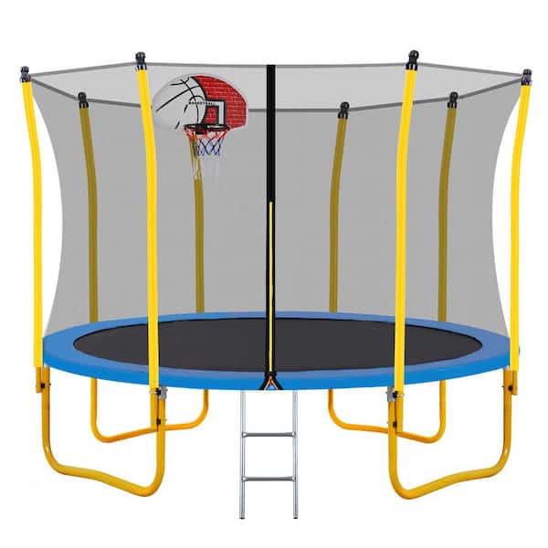 12 ft. Trampoline for Kids with Safety Enclosure Net AL-SW000050AAL ...