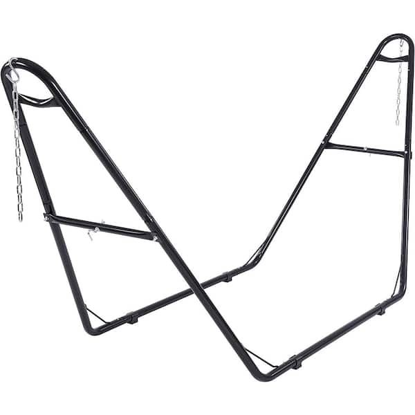 Atesun 10 ft. Metal Hammock Stand, 475 lbs. Capacity in Black