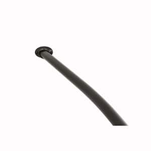 Vintage 64-1/2 in. Adjustable Curved Shower Rod in Oil Rubbed Bronze
