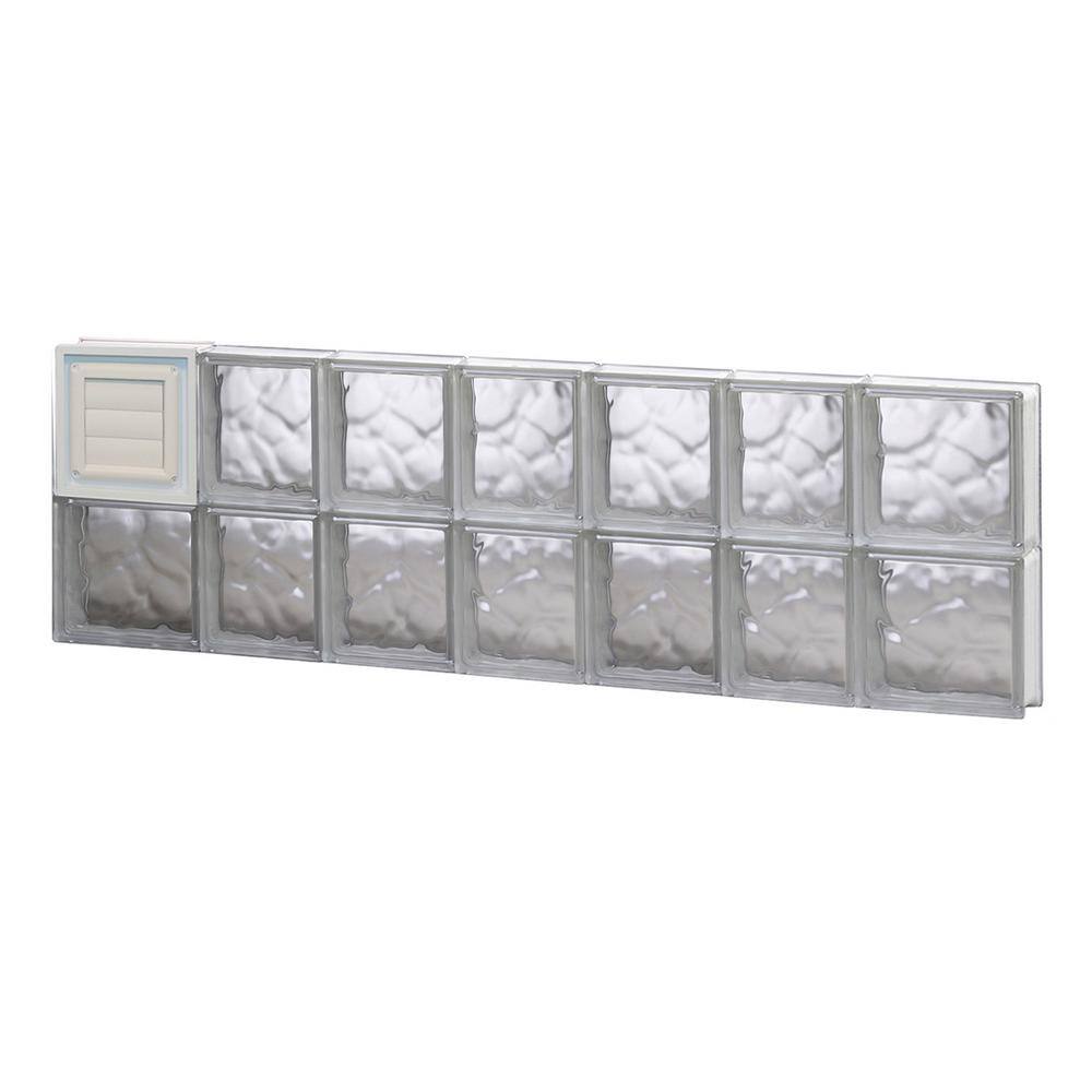 44.25 in. x 15.5 in. x 3.125 in. Frameless Wave Pattern Glass Block Window with Dryer Vent price history on PriceWatchPro
