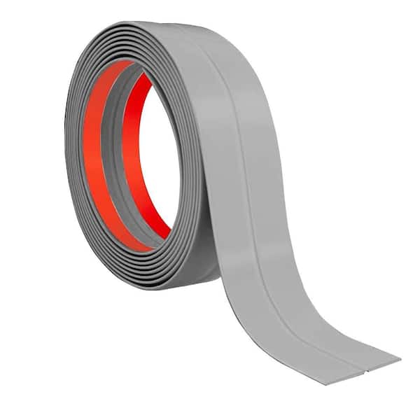 0.8 in. W x 16.4 ft. L x 0.04 in. D Self-Adhesive PVC Flexible Corner Trim Inside/Outside Moulding Trim, Grey