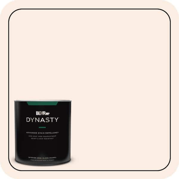 BEHR DYNASTY 1 qt. #250A-1 Fine White Semi-Gloss Enamel Interior Stain-Blocking Paint & Primer