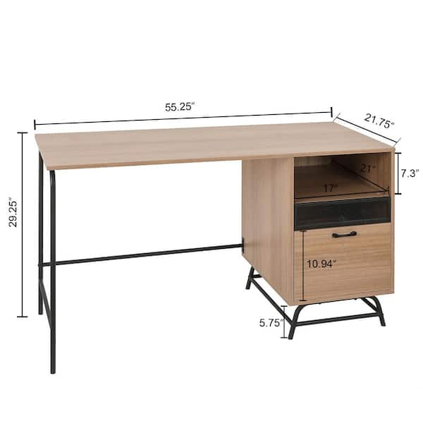 light oak study desk