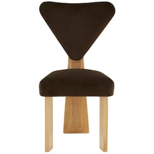 Madalena Dark Brown/Natural 18.9 in. Wood Dining Chair