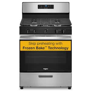 30 in. 5-Burner Freestanding Gas Range in Stainless Steel