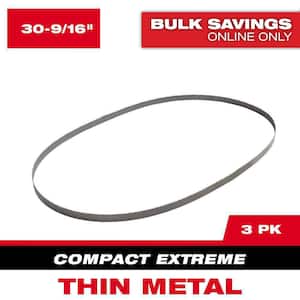 30-9/16 in. 12/14 TPI Compact Extreme Thin Metal Cutting High Speed Steel Band Saw Blade (3-Pack) For M12 FUEL Bandsaw