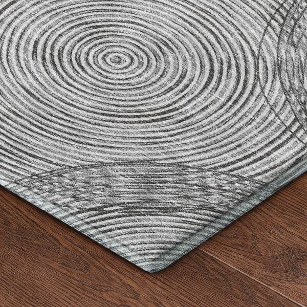 Mayfield Premium Machine Washable Abstract AMF2534 Silver 2 ft. x 3 ft. Accent Rug