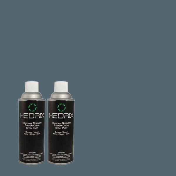Hedrix 11 oz. Match of 2B44-6 Nordland Flat Custom Spray Paint (2-Pack)