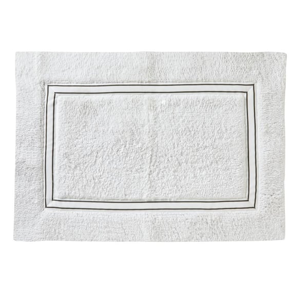 Unbranded Lithgow White 30 in. W x 20 in. L 100% Cotton Bath Mat Rug