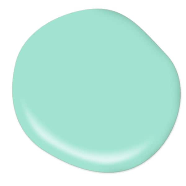 BEHR PREMIUM PLUS 1 qt. #P430-2 Aqua Wish Satin Enamel Low Odor Interior  Paint & Primer 705004 - The Home Depot