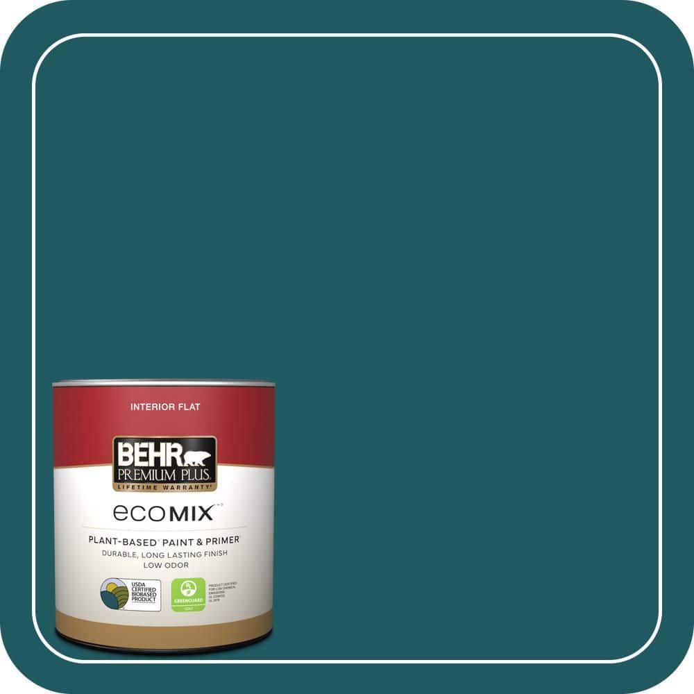 1 qt. #S-H-510 Moonlit Pool Flat EcoMix Plant-Based Interior Paint & Primer price history on PriceWatchPro