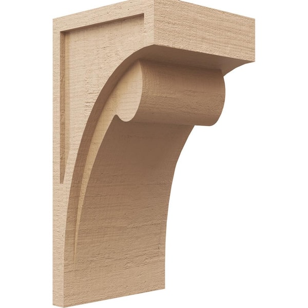 Ekena Millwork 11 in. x 22 in. x 11 in. Wide Viola Rough Cedar Woodgrain TimberThane Corbel, Primed Tan