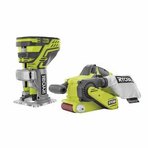 Ryobi One 18v Lithium Ion Cordless Fixed Base Trim Router W Tool Free Depth Adjustment And Orbital Jig Saw Tools Only P601 P5231 The Home Depot