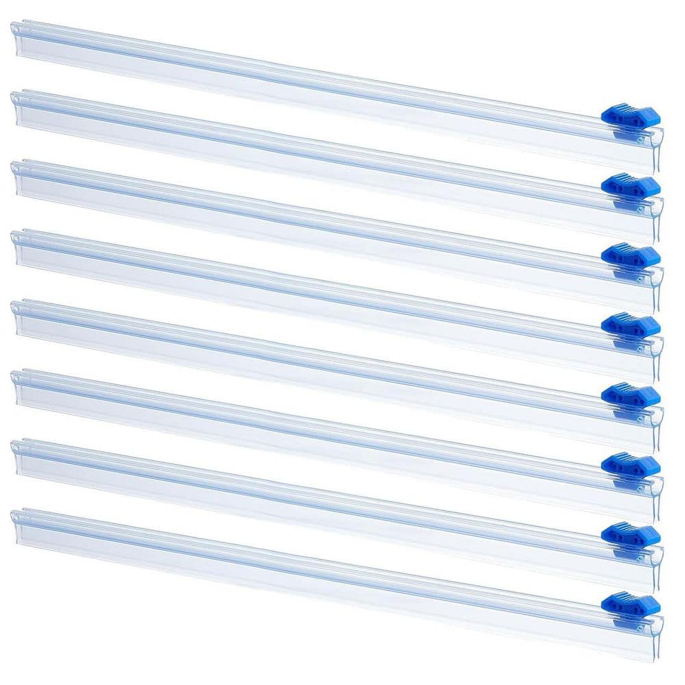 Reusable Slide Cutter for Food Wrap 8-Pieces 13 in. Blue Cling Film Dispenser Refillable Plastic Kitchen Tool price history on PriceWatchPro