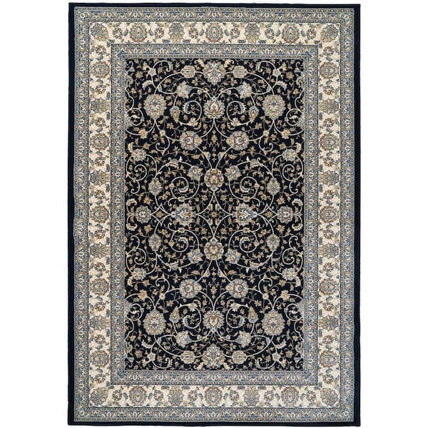 Ancient Garden Navy 2 ft. x 4 ft. Indoor Area Rug