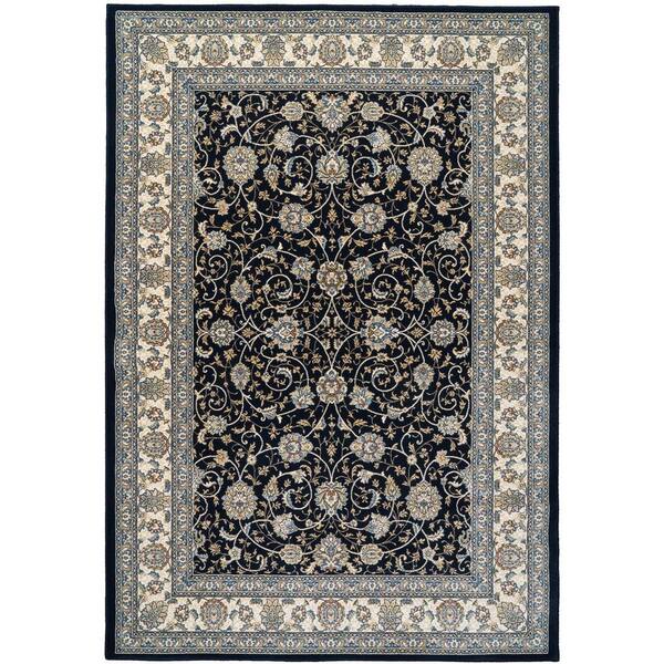 Ancient Garden Navy 4 ft. x 6 ft. Indoor Area Rug