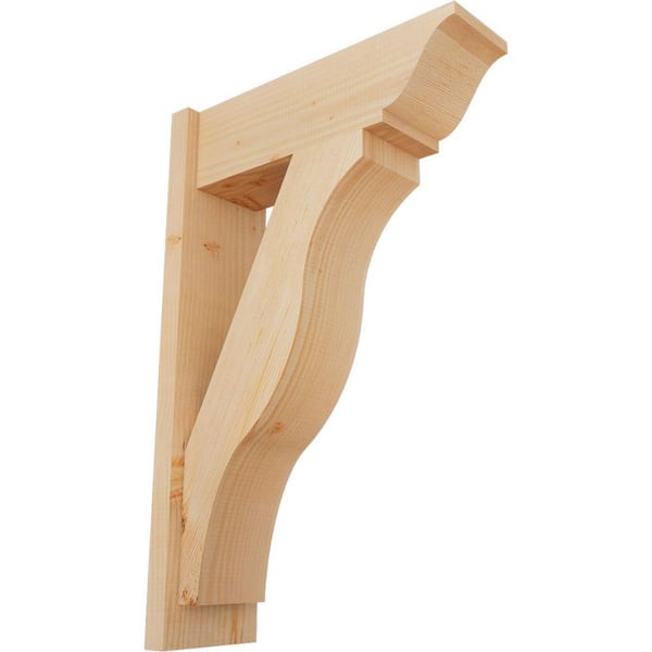 Ekena Millwork 8 in. x 34 in. x 22 in. Fuston Traditional Smooth Douglas Fir Outlooker