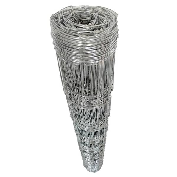 Unbranded Farm Fence, 48 in. x 164 ft. 13-Gauge Galvanized Steel Field Wire Fencing Deer Fence, Heavy Zinc Coating Cattle Fence