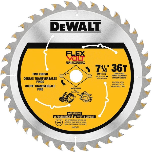 Dewalt Flexvolt 7 14 In 36 Teeth Carbide Tipped Circular Saw Blade